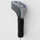 Hibiscusbloem Monogram Initiaal B Gepersonaliseerd Golfheadcover (Schuin)