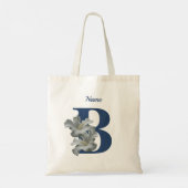 Hibiscusbloem Monogram Initiaal B Persoonlijk Tote Bag (Achterkant)