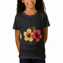 Hibiscusbloem rood en geel hibiscusbloemen