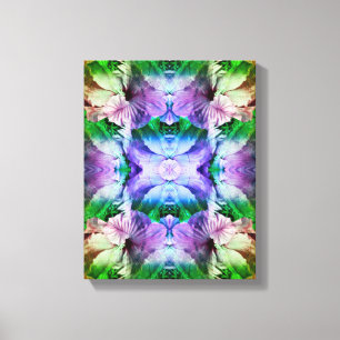 Hibiscusbloem vermenigvuldigd Abstract Canvas Afdruk