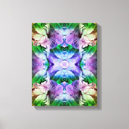 Hibiscusbloem vermenigvuldigd Abstract Canvas Afdruk (Voorkant)