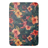 Hibiscusbloemen, een tropisch bloemmotief badmat (Voorkant Verticaal)