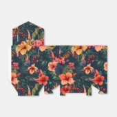 Hibiscusbloemen, een tropisch bloemmotief bedankdoosjes (Uitgevouwen)