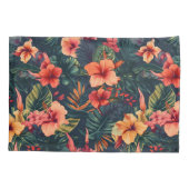 Hibiscusbloemen, een tropisch bloemmotief kussensloop (Achterkant)