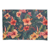 Hibiscusbloemen, een tropisch bloemmotief kussensloop (Voorkant)