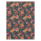 Hibiscusbloemen, een tropisch bloemmotief tafelkleed (Voorkant)