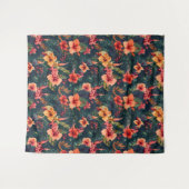 Hibiscusbloemen, een tropisch bloemmotief wandkleed (Voorkant (horizontaal))