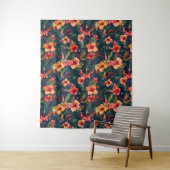 Hibiscusbloemen, een tropisch bloemmotief wandkleed (In situ)