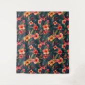 Hibiscusbloemen, een tropisch bloemmotief wandkleed (Voorkant)