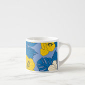 Hibiscusbloemen en bladeren espresso kop (Rechts)