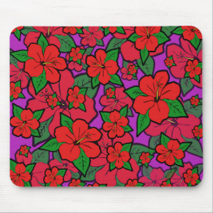 Hibiscusbloemen Paars Muismat