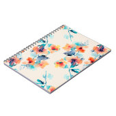 Hibiscusbloemen: Waterverf illustratiepatroon Notitieboek (Linkerzijde)