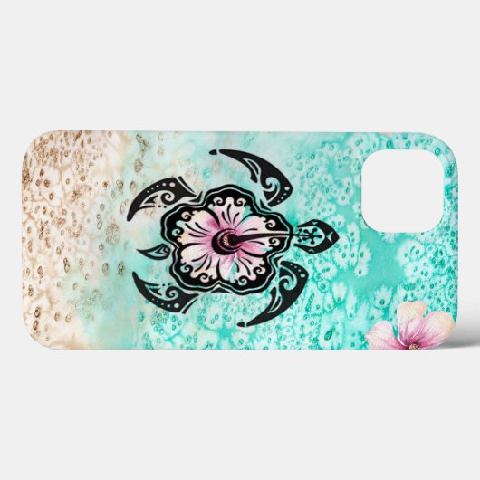 hibiscusschildpad Case-Mate iPhone case (Achterkant (horizontaal))