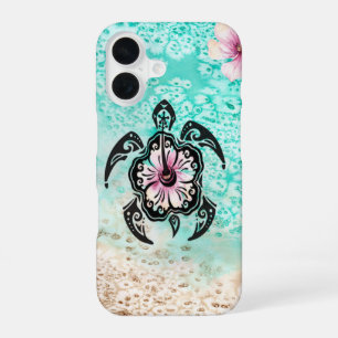 hibiscusschildpad iPhone 16 hoesje