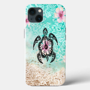 hibiscusschildpad iPhone 13 hoesje