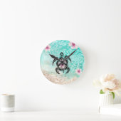 hibiscusschildpad ronde klok (Huis)