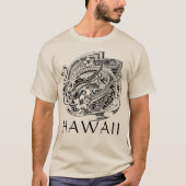 HIBISICUS POLYNESIAANSE STAM HAWAII Blauw T-shirt (Voorkant)