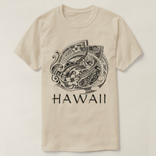 HIBISICUS POLYNESIAANSE STAM HAWAII Blauw T-shirt