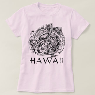 HIBISICUS POLYNESIAANSE STAM HAWAII Blauw T-shirt