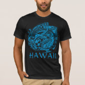 HIBISICUS POLYNESIAN TRIBAL HAWAII LtBlue T-shirt (Voorkant)