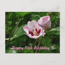 Hibiskus Hibiscus 50. Geburtstag Jubiläum Briefkaart