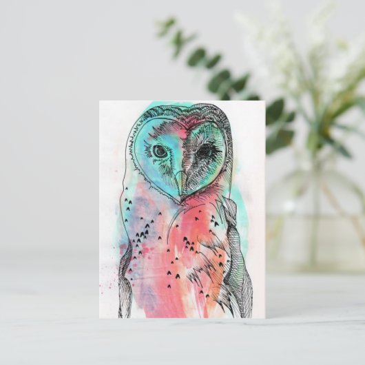 Hibou Briefkaart (Staand voorkant)