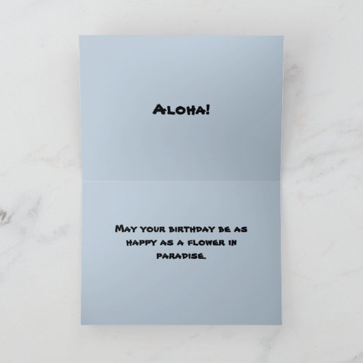 Hibuscus in het Paradijs Verjaardag Kaart (Binnen)