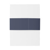 hic Elegant Blush Navy Blauw Bruiloft Uitnodigingen Wikkel (Achterkant Voorbeeld)