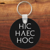 hic haec hoc Latein latin Sleutelhanger (Voorkant)