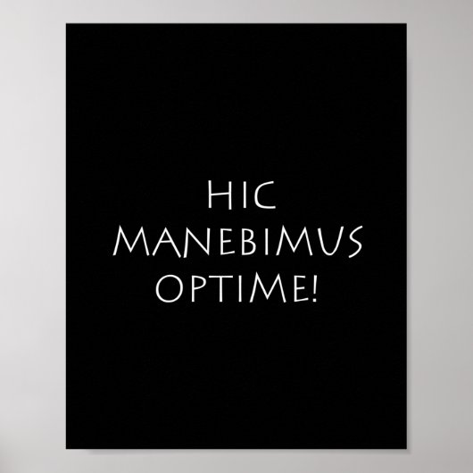 Hic manebimus optime poster (Voorkant)