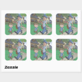 Hiccup Boek stickers, De Mailman (vel van 6) Vierkante Sticker (Vel)