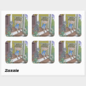 Hiccup Boek stickers, The Cat (vel van 6) Vierkante Sticker (Vel)