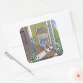 Hiccup Boek stickers, The Cat (vel van 6) Vierkante Sticker (Envelop)