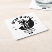 Hich Contrast Fietsen Afbeelding op Onderzetter (Schuin)