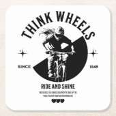 Hich Contrast Fietsen Afbeelding op Onderzetter (Voorkant)