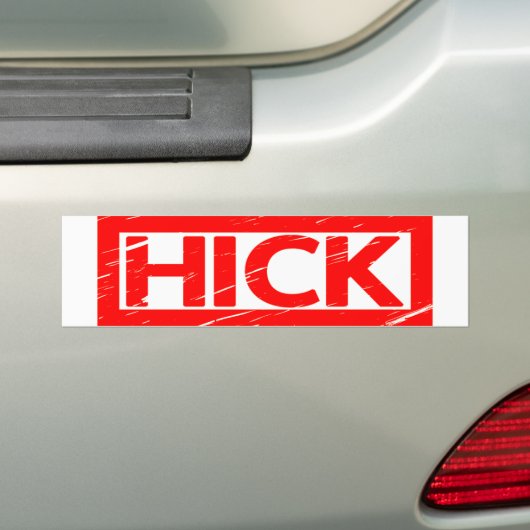 Hick Stamp Bumpersticker (Op auto)