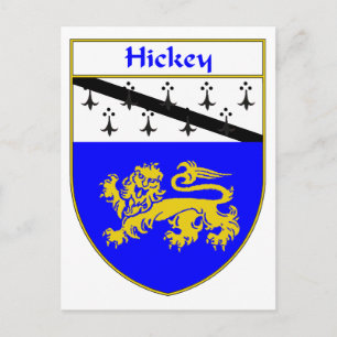 Hickey Coat of Arms/Family Crest Briefkaart
