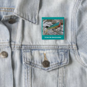 Hickey Do Beachcomber Geviste lustreeks Vierkante Button 5,1 Cm (In situ)