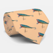 Hickey Do Beachcomber Vintage Vist Lure Stropdas (Opgerold)