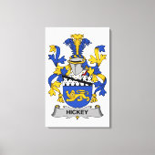 Hickey Family Crest Canvas Afdruk (Voorkant)