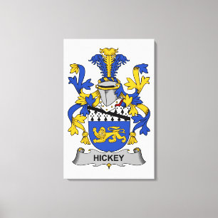 Hickey Family Crest Canvas Afdruk