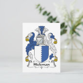 Hickman Family Crest Briefkaart (Staand voorkant)