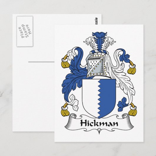Hickman Family Crest Briefkaart (Voorkant / Achterkant)