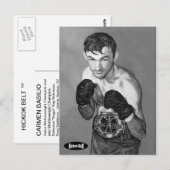 Hickok Belt-winnaar Carmen Basilio Briefkaart (Voorkant / Achterkant)