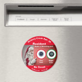 Hickory Creek Apt. 30 Kerstman kijkt Magnet (Insitu (Vaatwasser))
