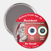 Hickory Creek Apt. 32 Kerstman kijkt Magnet (Voorkant / Achterkant)