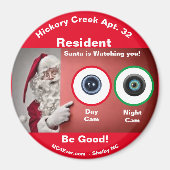 Hickory Creek Apt. 32 Kerstman kijkt Magnet (Voorkant)