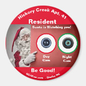 Hickory Creek Apt. 41 Kerstman kijkt Magnet (Voorkant)