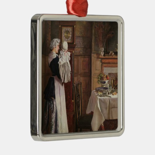 Hickory, Dickory, Dock Metalen Ornament (Rechts)