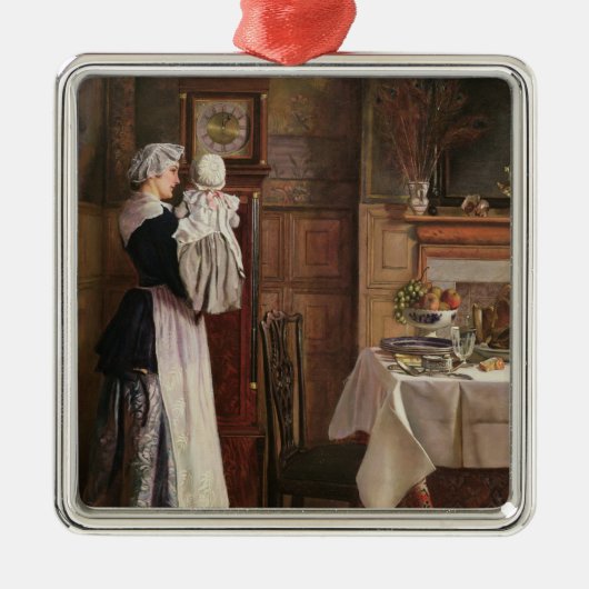 Hickory, Dickory, Dock Metalen Ornament (Voorkant)